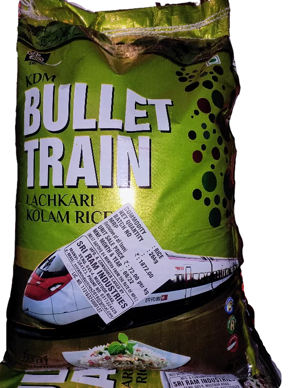 KDM Bullet Train Lachkari Kolam Rice 26KG Bag