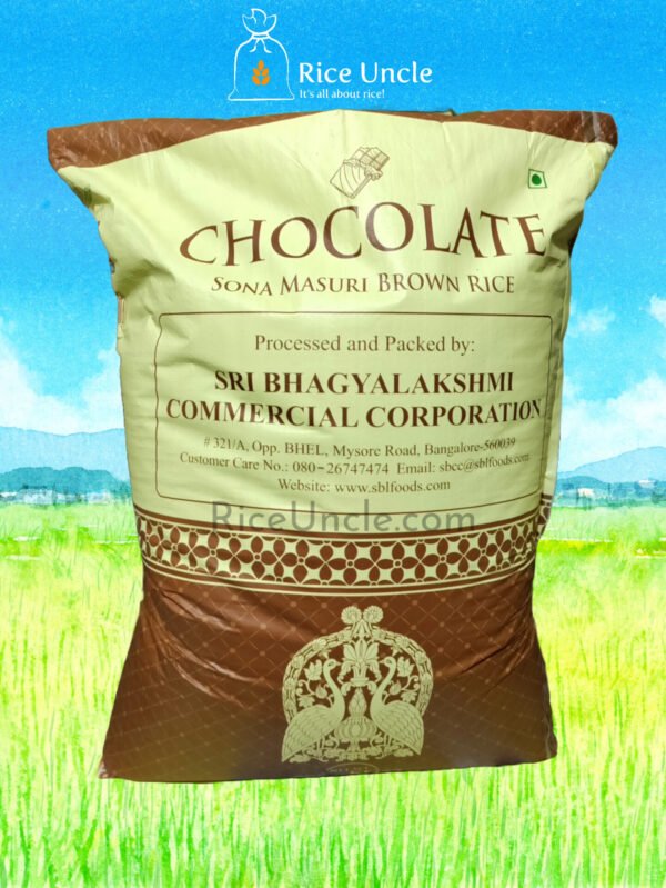 Sri Bhagyalakshmi Chocolate Sona Masuri Brown Rice - 26KG Bag_Loose
