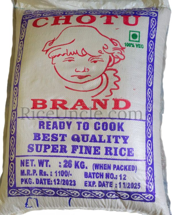 Chotu Brand Big Raw Rice for Dosa - 26KG Bag/Loose