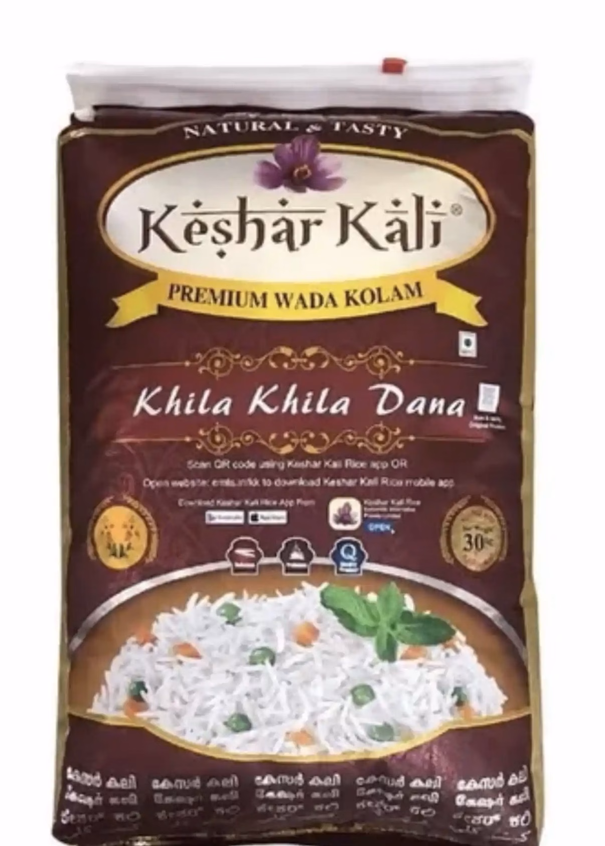 Keshar Kali Premium Wada Kolam Rice 30kg Bag